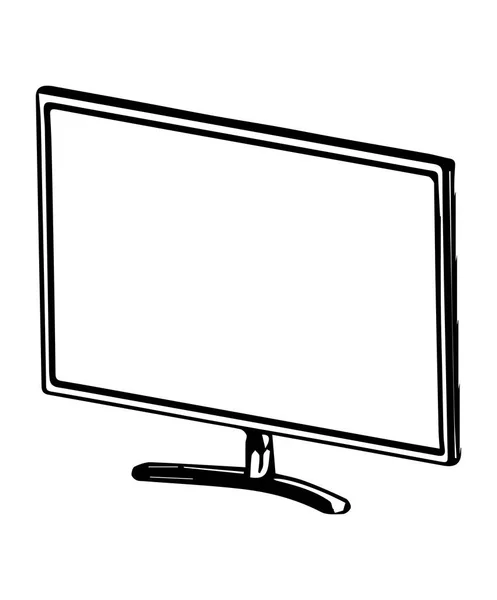 Modelo 3d del monitor en un blanco — Archivo Imágenes Vectoriales