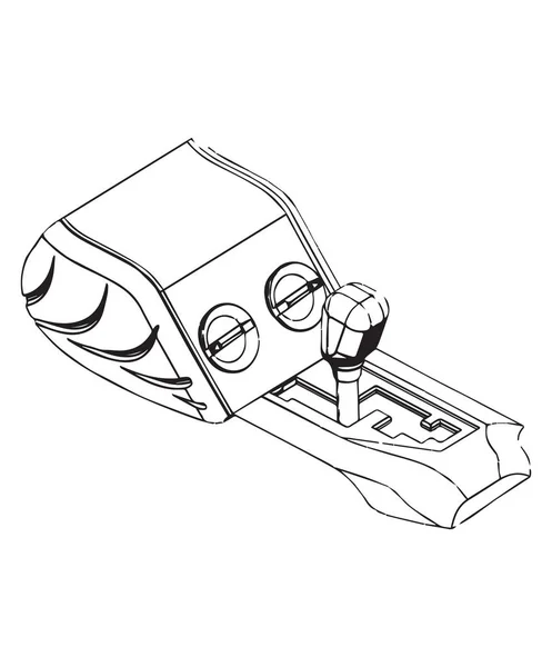 Modèle 3d de boîte de vitesses sur un blanc — Image vectorielle