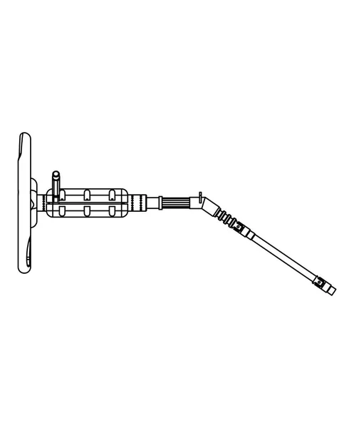 3D-modell av rattstången på en vit — Stock vektor