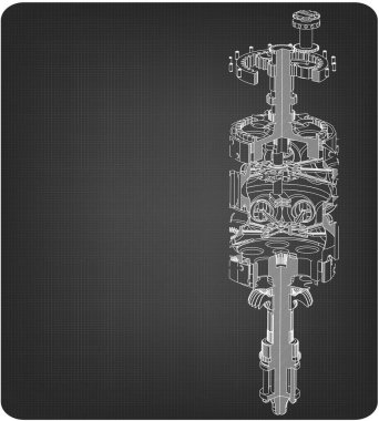 Bir gri sökülüp yıldız tipi motor