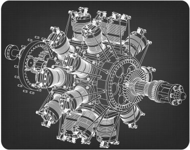 Bir gri yıldız tipi motor