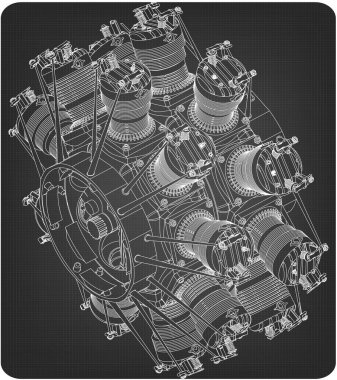 Bir gri yıldız tipi motor