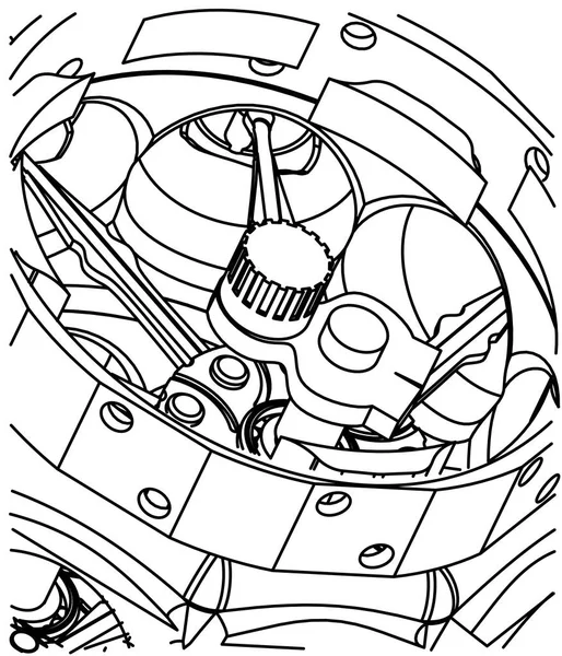 Dibujo técnico sobre un blanco — Archivo Imágenes Vectoriales