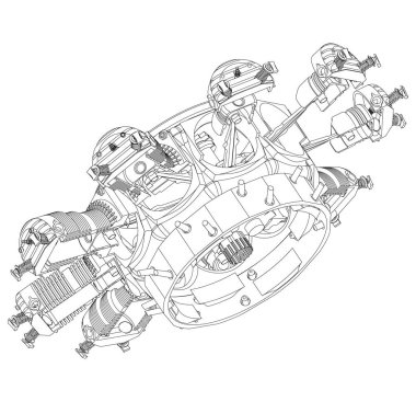 Bir beyaz sökülüp yıldız tipi motor