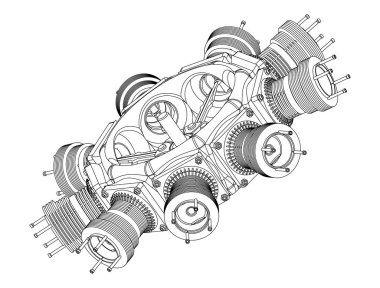 Bir beyaz yıldız tipi motor