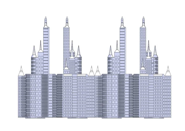 Cadre de bâtiments gris — Image vectorielle