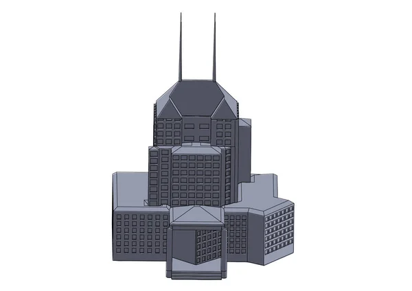 Cadre de bâtiments gris — Image vectorielle