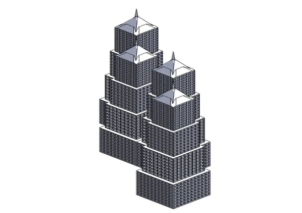 Πλαίσιο γκρι κτιρίων — Διανυσματικό Αρχείο