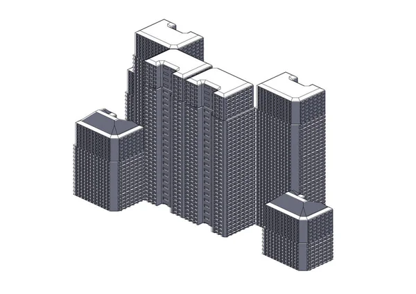 Cadre du bâtiment gris — Image vectorielle