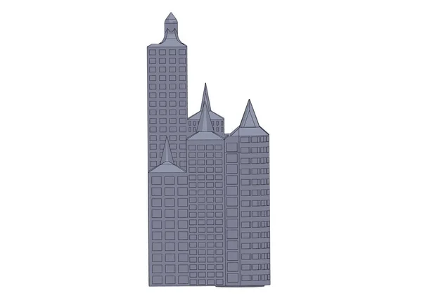 Rám šedých budov — Stockový vektor