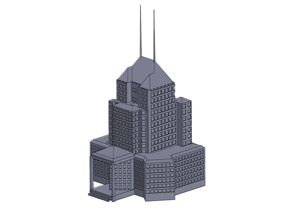 Rahmen aus grauen Gebäuden — Stockvektor
