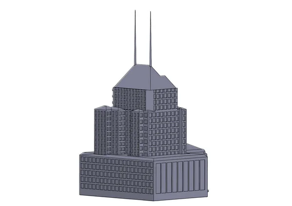 Cadre de bâtiments gris — Image vectorielle