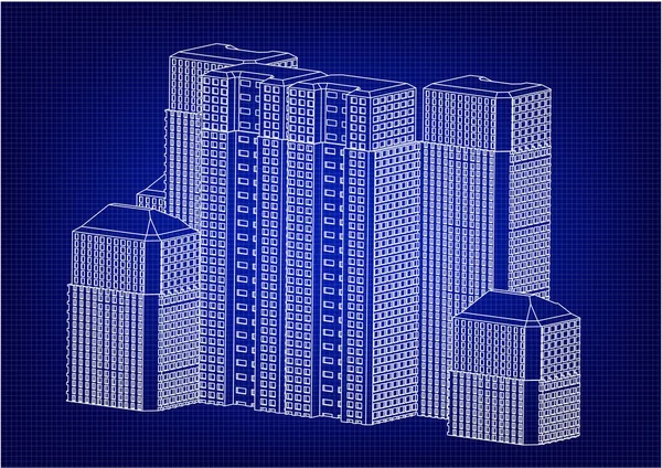 白い建物のフレーム — ストックベクタ