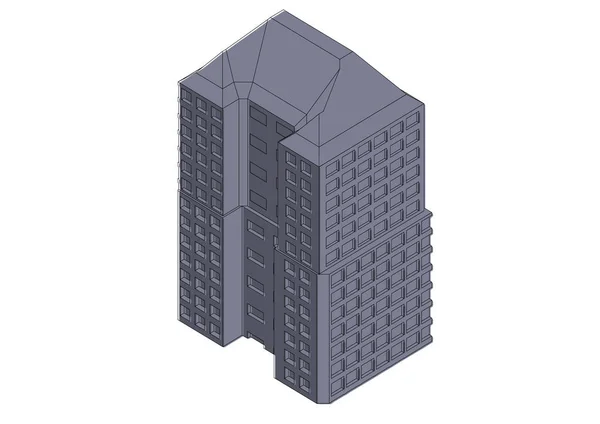 Marco del edificio gris — Archivo Imágenes Vectoriales