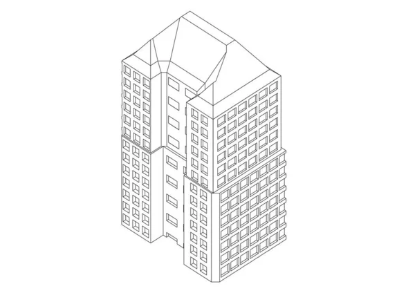 Stomme av vit byggnad — Stock vektor