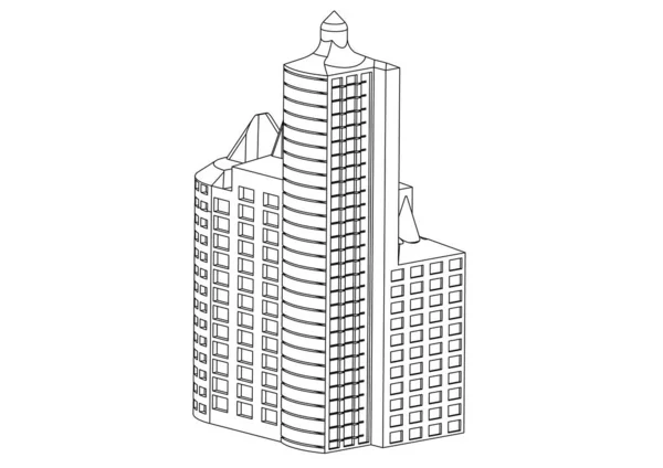 Cadre du bâtiment blanc — Image vectorielle