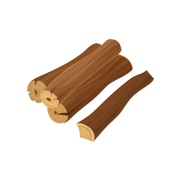 Pila de leña. Troncos secos para fogata. Industria de producción de