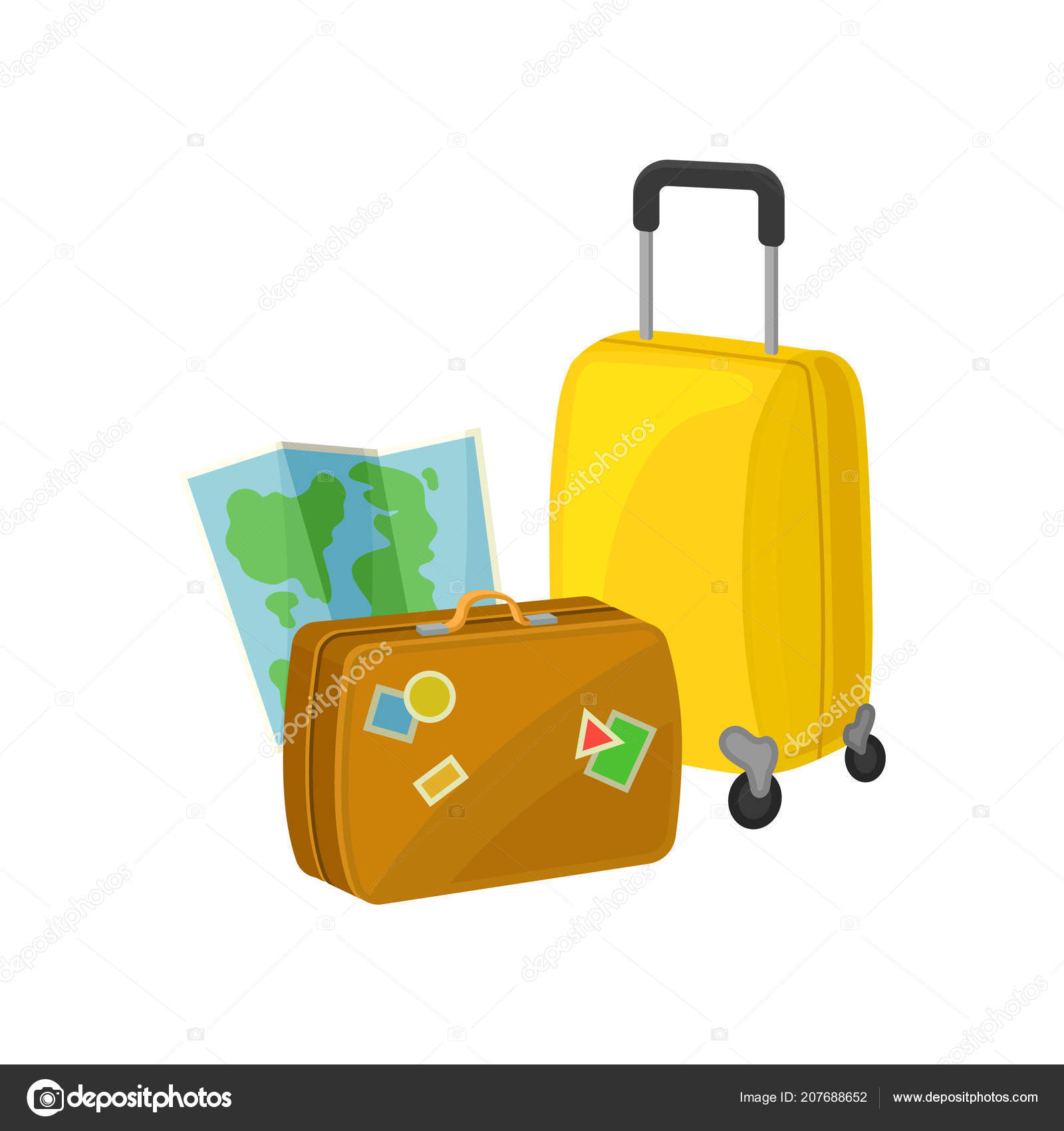 vintage suitcase with travel stickers