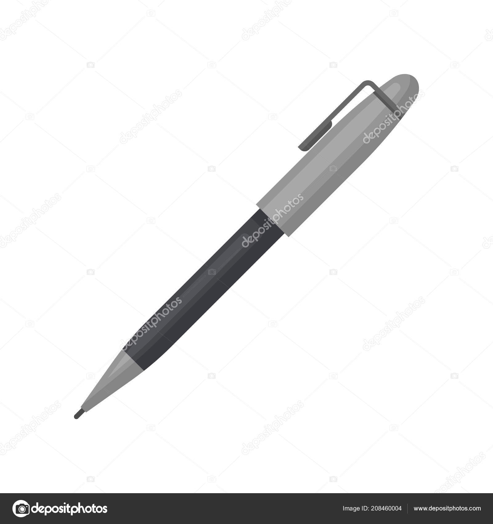 Stylo à Bille Gris Avec Capuchon Thème De Fourniture De