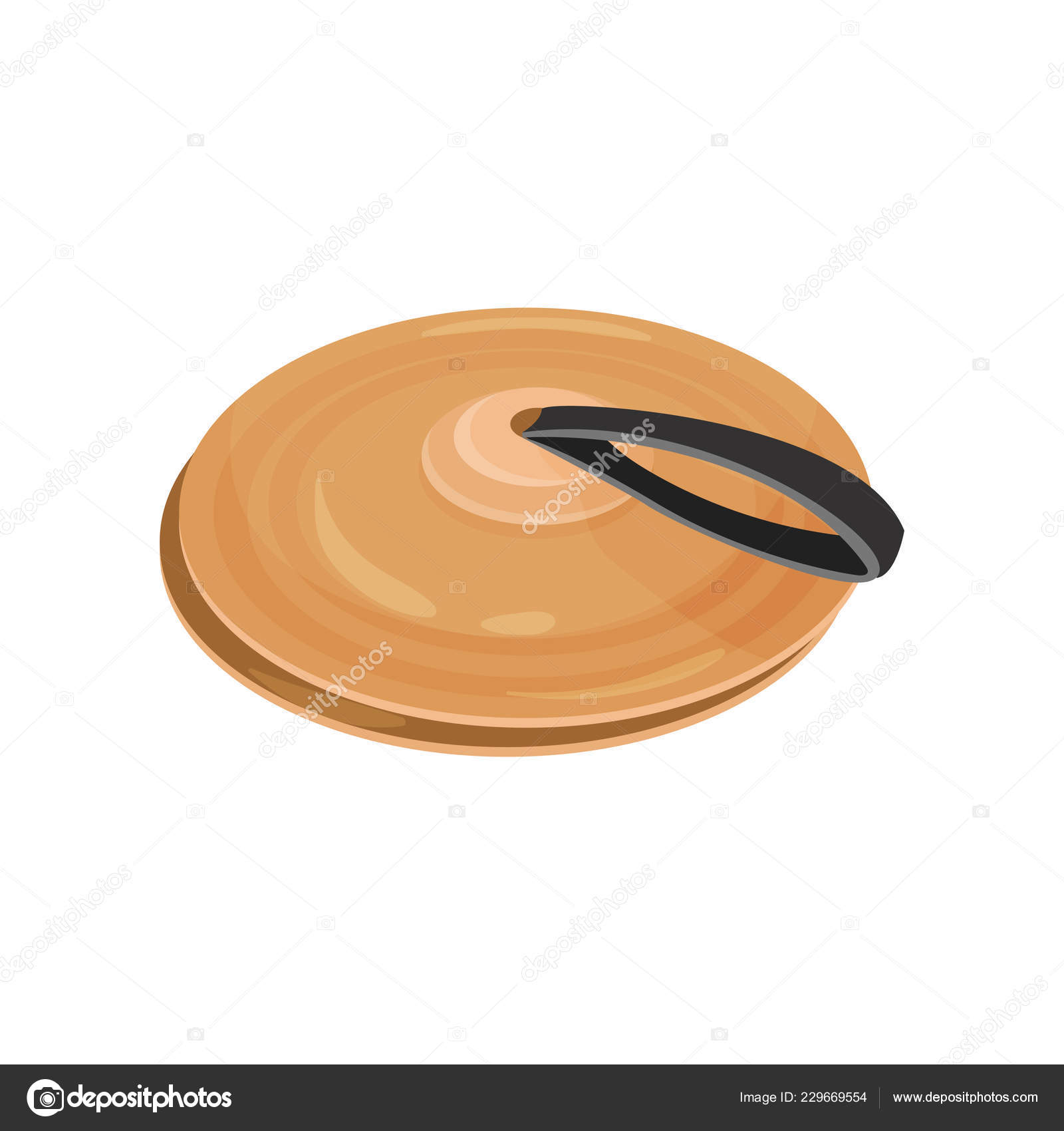 Platillos instrumentos musicales vector ilustración sobre un fondo