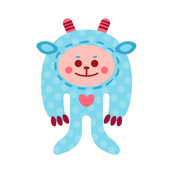 Cute cartoon monkey animal toy, colorful vector Illustration