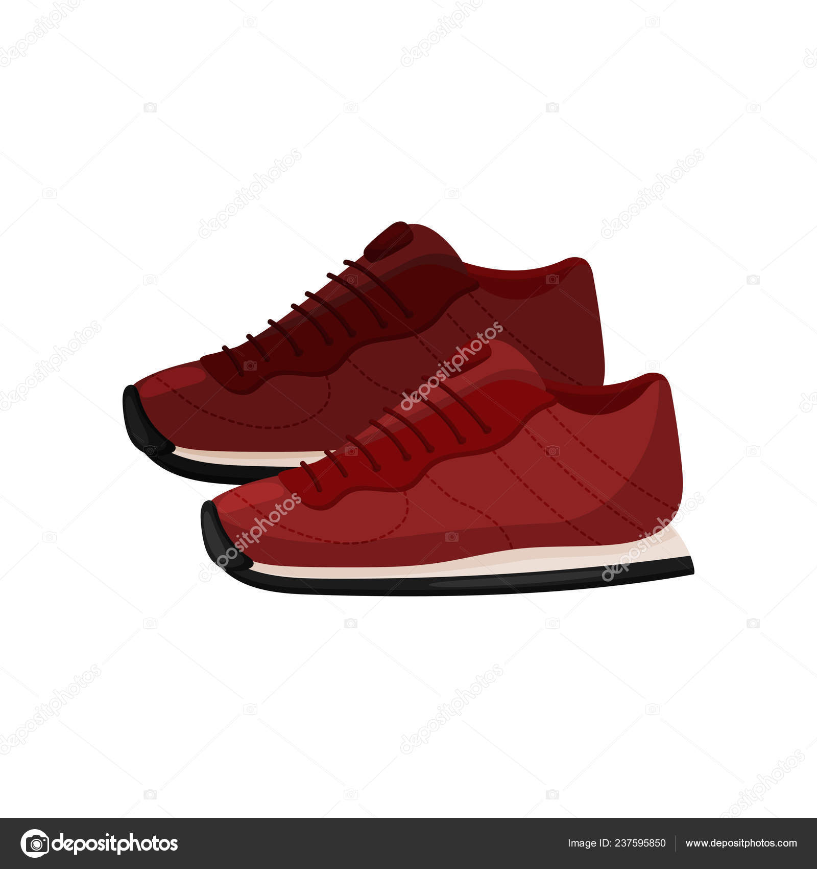 red trendy shoes