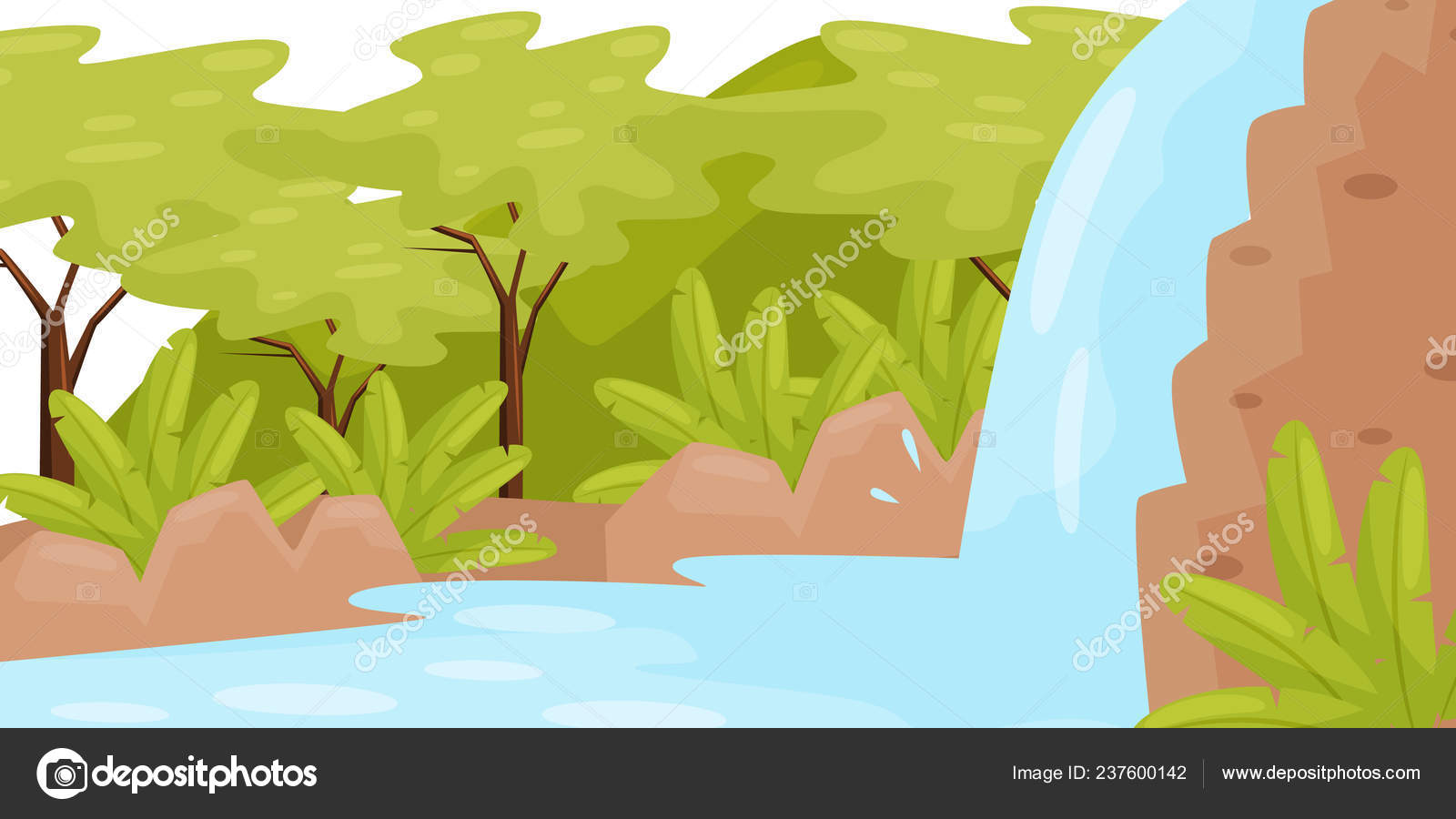 Paisagem Natural Desenho Arvores Va Happy