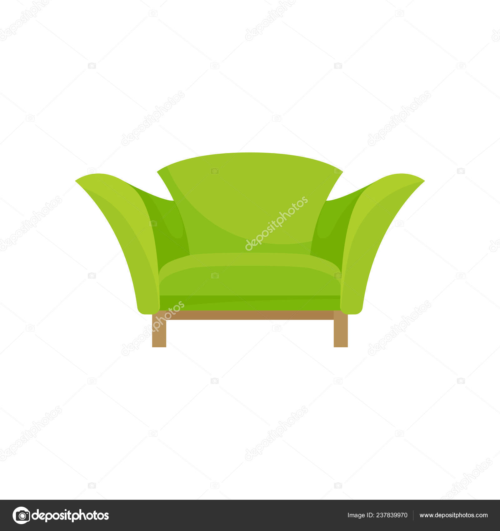 Moderne grüne Sessel mit Holzbeinen. Gemütliche weichen Stuhl ... Moderne grüne Sessel mit Holzbeinen. Gemütliche weichen Stuhl ...
