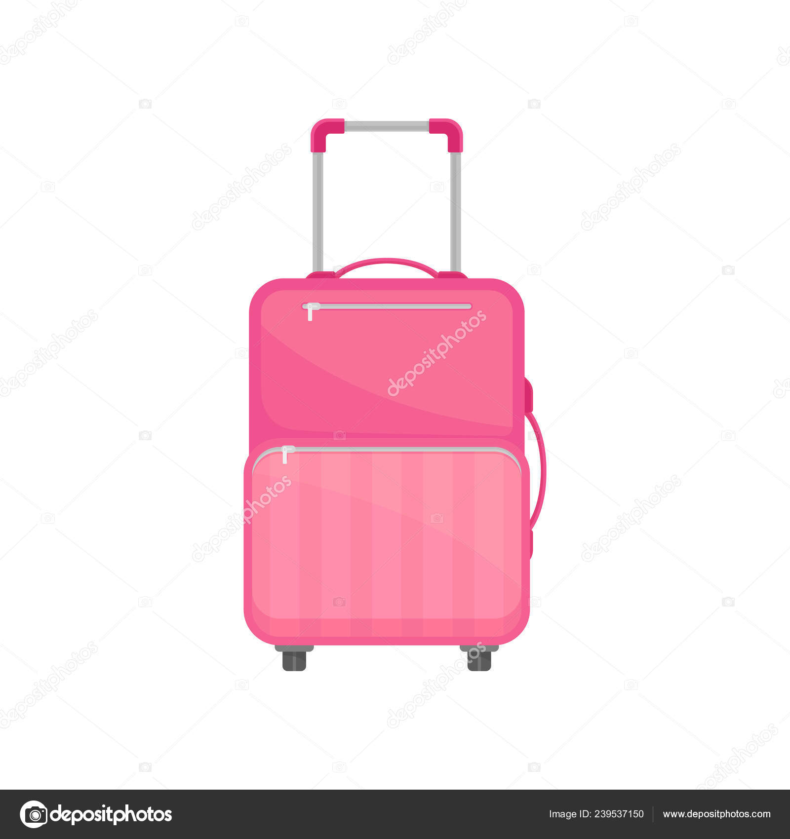 bright pink suitcase