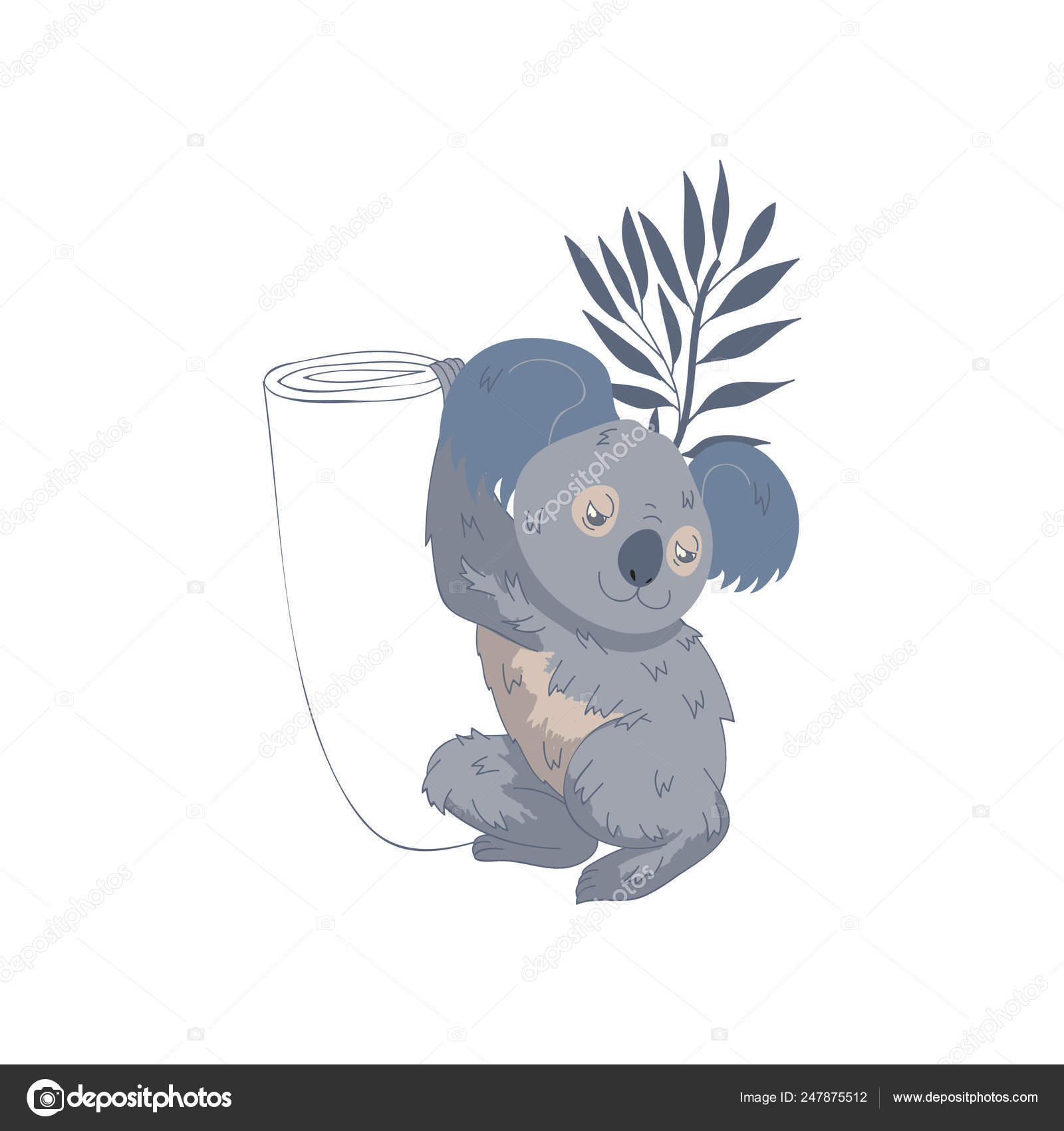 Adorable Koala Climbing Tree Australian Marsupial Animal Wild