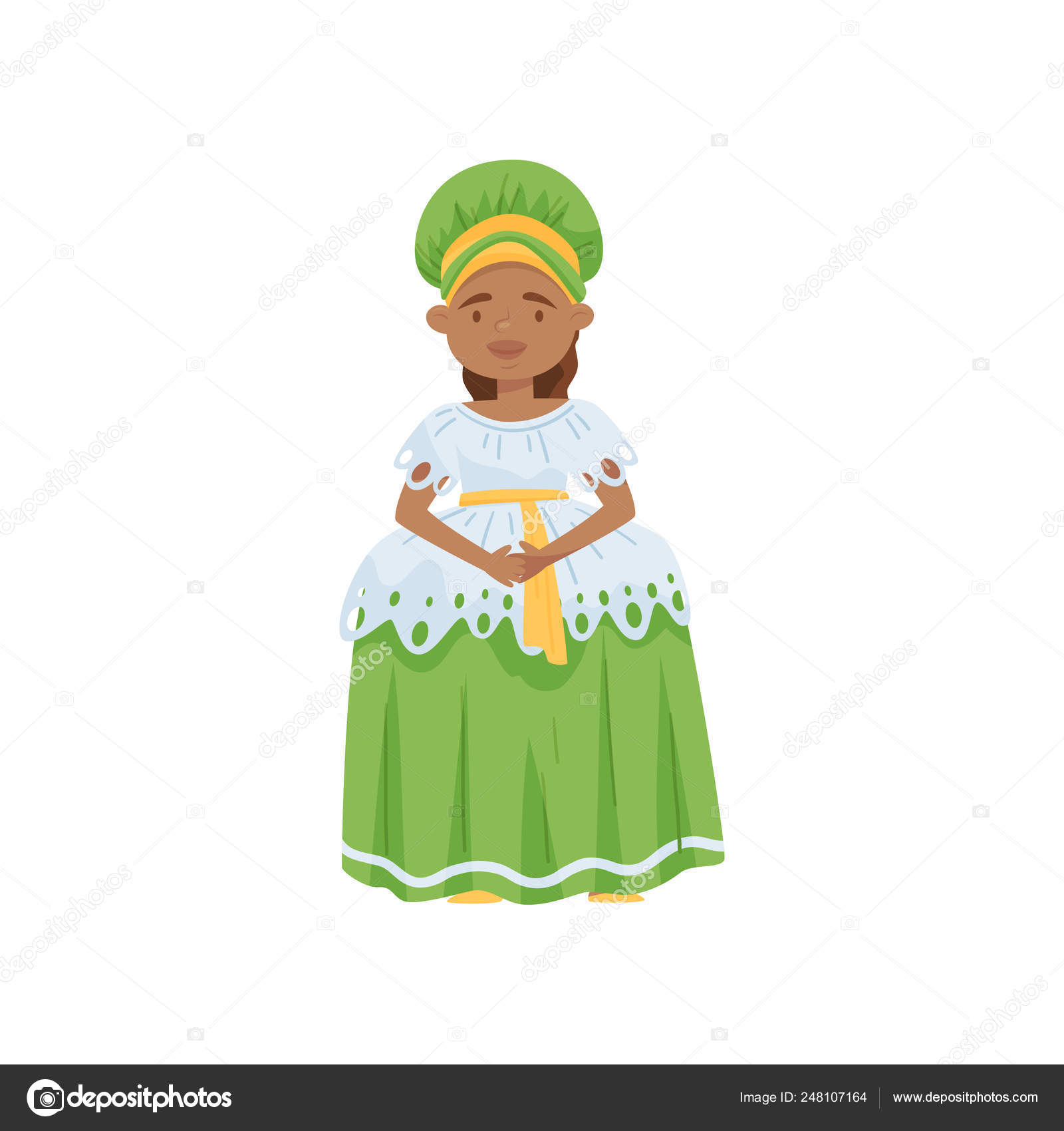 photo Traditional Brazilian Clothing cute girl wearing brazilian national dress traditional clothing of brazil cartoon character flat vector design vector image by c happypictures vector stock 248107164