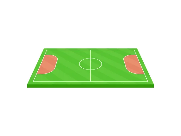 Handball ground with markup. View from above. Vector illustration on white background.