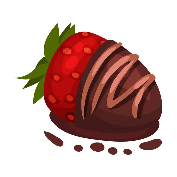 Chocolate covered strawberries. Vector illustration on a white background. Royalty Free Stock Illustrations