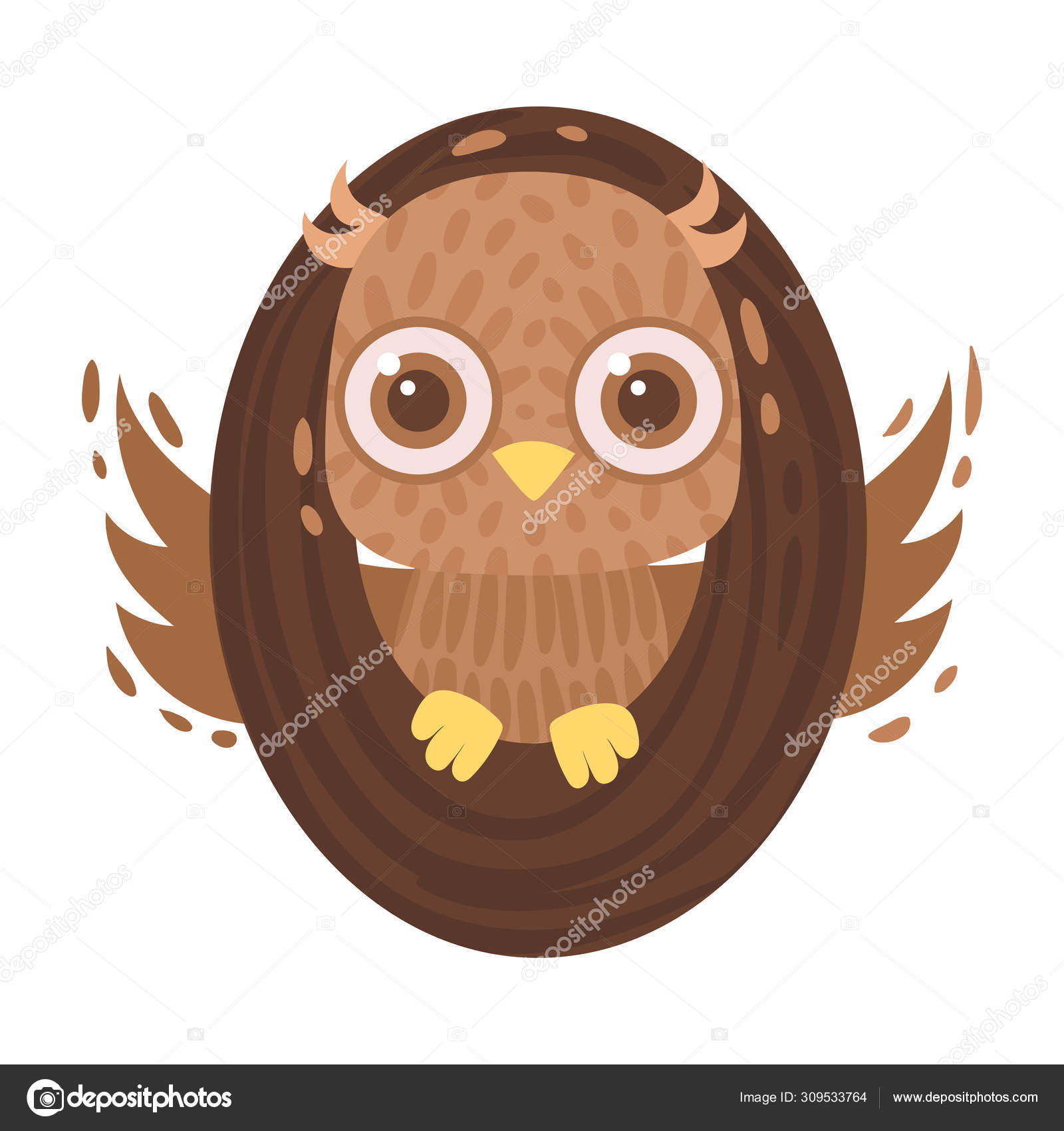 白い背景にフクロウと文字o ベクトルのイラスト ストックベクター 白い背景にフクロウと文字o ベクトルのイラスト ストックベクター