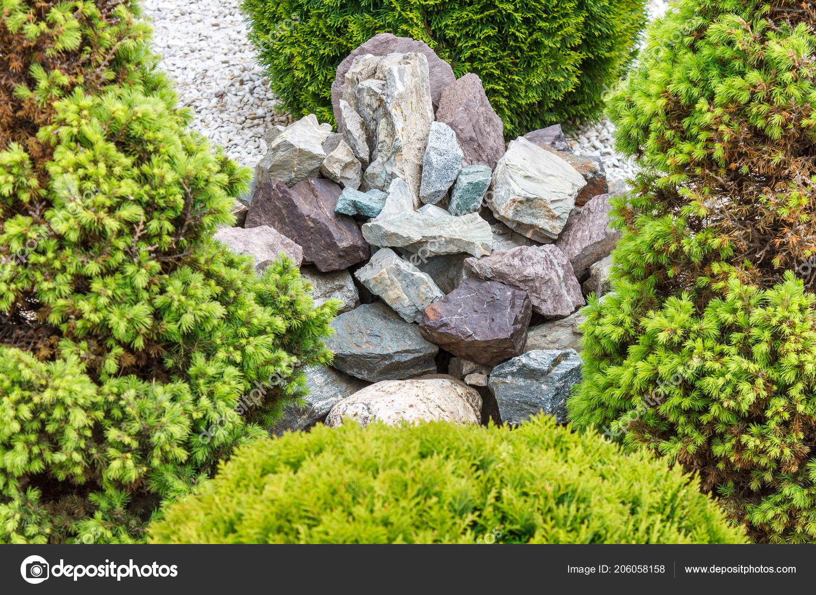 Group Decorative Stones Pebbles Yard Decoration Landscape