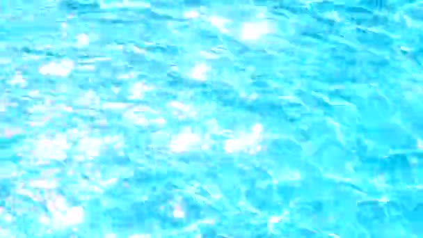 Фонові хвилі блакитної води в басейні — стокове відео