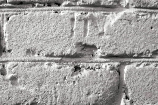 Weiße Ziegel alte Wand Nahaufnahme — Stockfoto