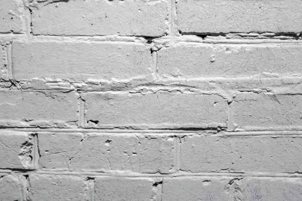 Tijolo branco parede velha close-up — Fotografia de Stock
