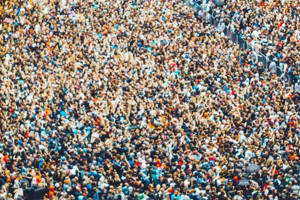 large group of people top view