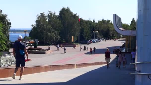 Volgograd, Rusko-14. července 2019: Národní muzeum historie panorama světové války Ii Volgograd Rusko — Stock video
