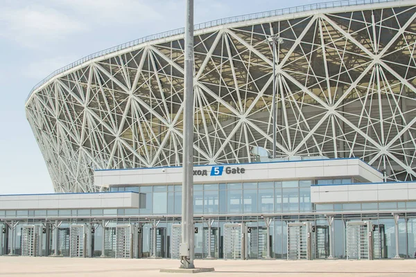 23 de mayo de 2018 Volgogrado, Rusia. Nuevo estadio de fútbol Volgograd Arena . — Foto de Stock