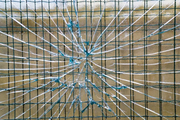 Σπασμένο ραγισμένο γυαλί — Φωτογραφία Αρχείου