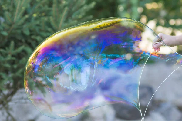 Big soap bubbles — Stockfoto