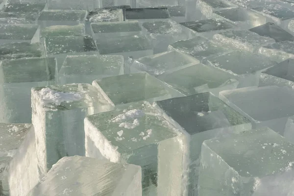Blocks of frozen ice — Stock Photo, Image