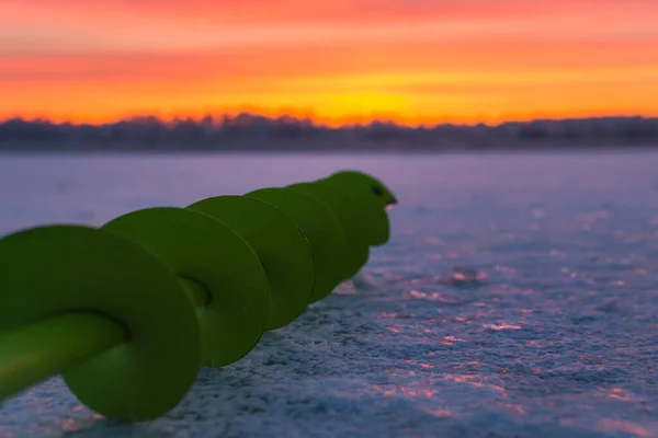 Pescador de gelo — Fotografia de Stock