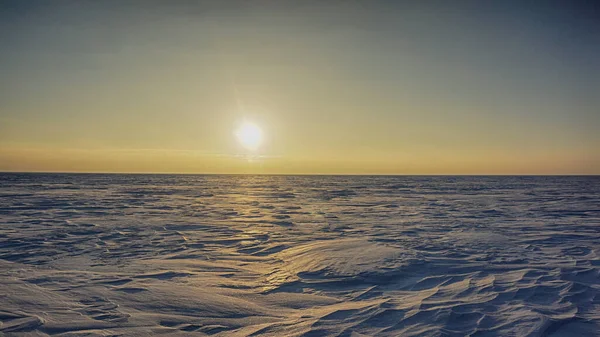 Взимку пустельний ландшафт — стокове фото