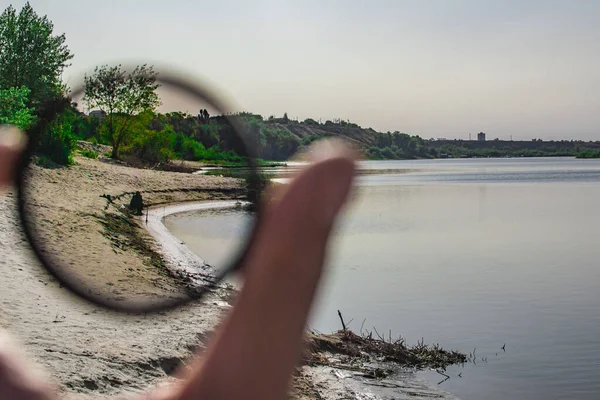 Polarisationsfilter für die Kamera — Stockfoto