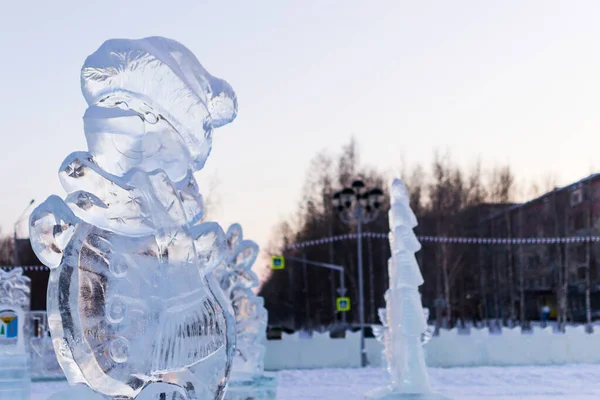 Ice sculptures in the city — Stock Photo, Image