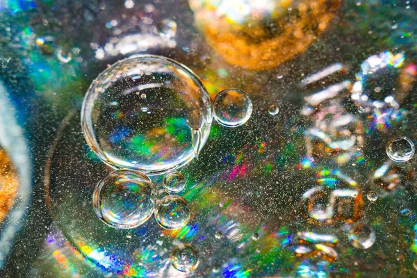 Gekleurde waterbellen — Stockfoto