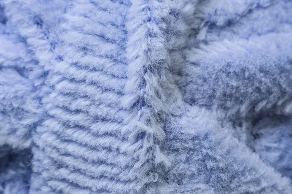 Texturált kék szövet makró háttér közelkép textúra — Stock Fotó